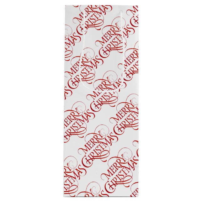 Sacola Para Vinho Feliz Natal (Frente)