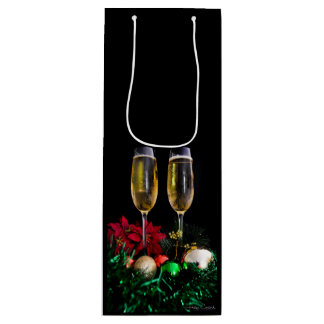 Sacola Para Vinho Feliz Natal Champagne