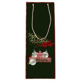 Sacola Para Vinho Feliz Natal de Férias