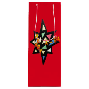 Sacola Para Vinho Feliz Xmas Big Star Cust. Vinho
