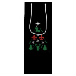 Sacola Para Vinho Feriado de Natal da Louisiana Cajun