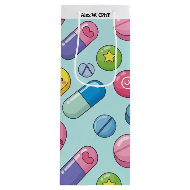 Sacola Para Vinho Feriado Personalizado da Farmácia CPhT (Frente)