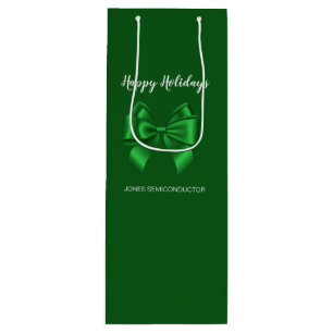 Sacola Para Vinho Férias Felizes Elegante Verde