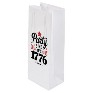 Sacola Para Vinho Festa como é 1776   Engraçado 4 de julho USA Tee