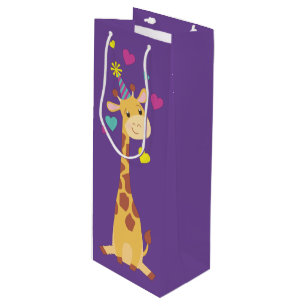 Sacola Para Vinho Festa de Aniversário de criança Giraffe