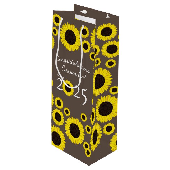 Sacola Para Vinho Festa de formatura do campo dos girassóis (Frente inclinada)