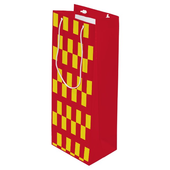 Sacola Para Vinho Flag of Northumberland Wine Gift Bag (Frente inclinada)