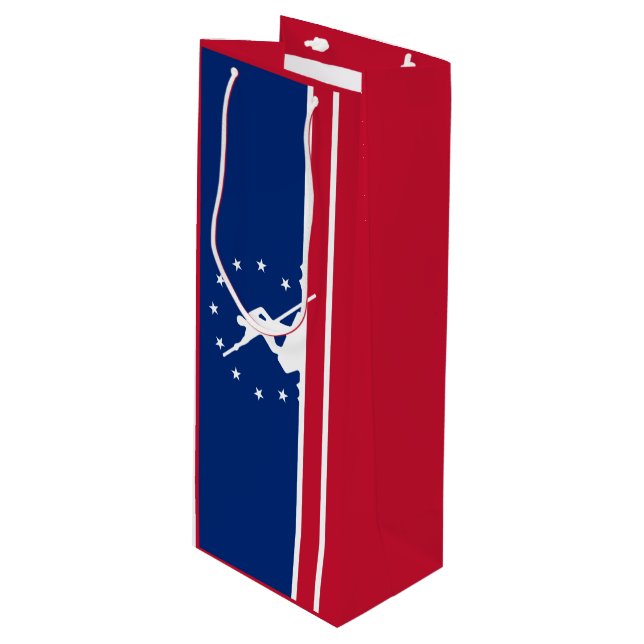 Sacola Para Vinho Flag of Richmond, Virginia Wine Gift Bag (Frente inclinada)