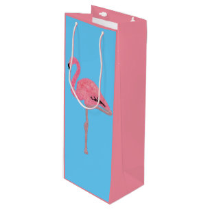 Sacola Para Vinho flamingo cor-de-rosa