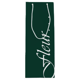 Sacola Para Vinho Fleur Green Custom Bouquet Bag