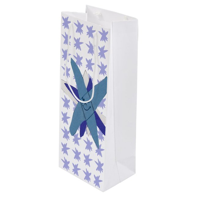 Sacola Para Vinho Floco de neve (Frente inclinada)