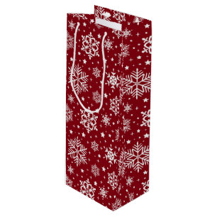 Sacola Para Vinho Flocos de neve