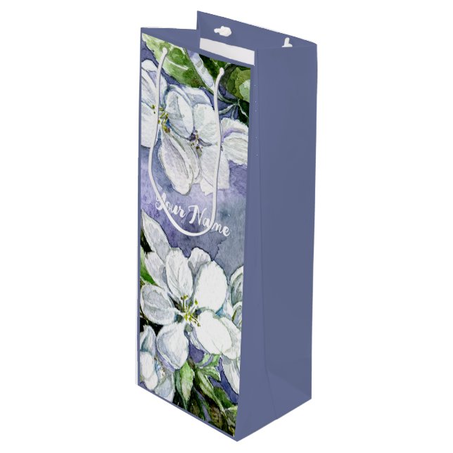 Sacola Para Vinho Flor de macieira (Frente inclinada)