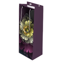 Flor Fractal Abstrata Moderna Purpur Khaki Cinza