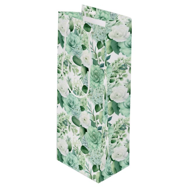 Sacola Para Vinho Floral Gift Bag (Frente inclinada)