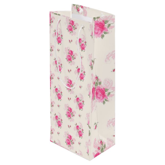 Sacola Para Vinho Floral Luxury (Verso inclinado)