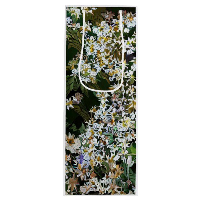 SACOLA PARA VINHO FLÔRES ASTER (Frente)