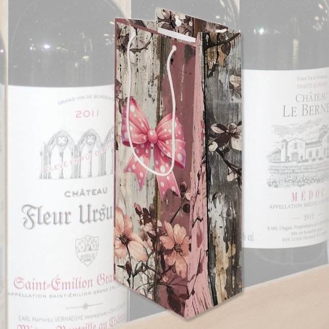 Sacola Para Vinho Flores e Arcos (Criador carregado)