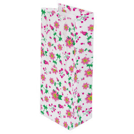 Sacola Para Vinho Flores e Berries