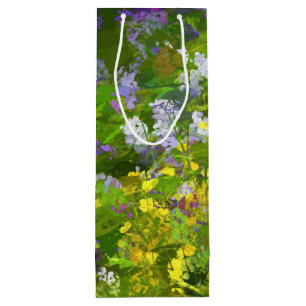 Sacola Para Vinho Flores Selvagens Impasto - Arte Flor Original