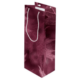 SACOLA PARA VINHO FOLHAS DE OUTONO ROSADAS DE OUTONO