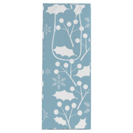 Sacola Para Vinho Folhas e bagas do azevinho do Natal