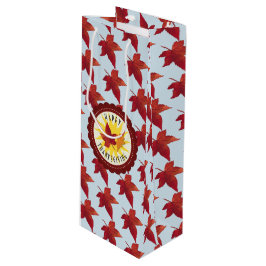 Sacola Para Vinho Folhas felizes do céu e da queda da acção de