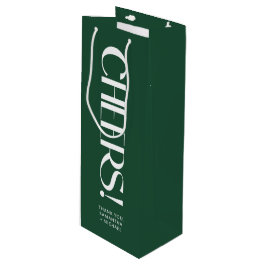 Sacola Para Vinho Fonte Serifada Decorativa Deep Pine para Casamento