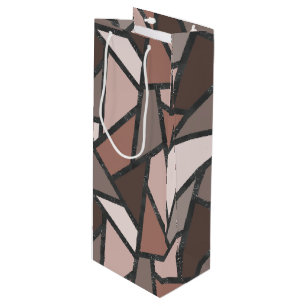 Sacola Para Vinho Formas de vidro castanho manchado