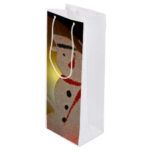 Sacola Para Vinho Fosco Snowman Ornament