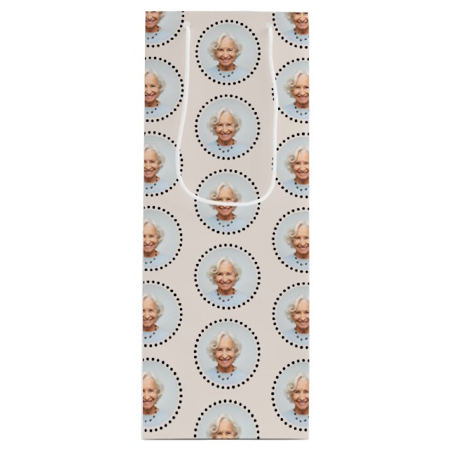 Sacola Para Vinho FOTO DE BOLINHAS | Personalização Simples Engraçad (Frente)