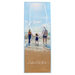 Sacola Para Vinho Foto e texto personalizados - Design único