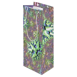 Sacola Para Vinho Fractal de arco-íris brilhante