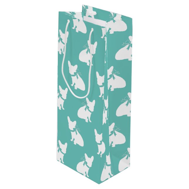 Sacola Para Vinho Francês Buldogue Frenchie Dog Puppy French (Frente inclinada)