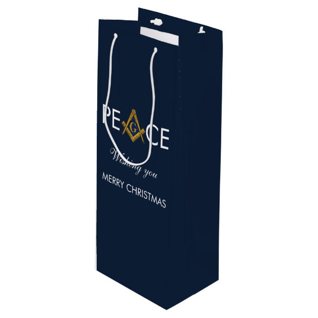 Sacola Para Vinho Freemason Masonic Mason Freemason Christmas (Frente inclinada)