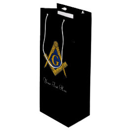 Sacola Para Vinho Freemason Masonic Square e Compass Freemasonry