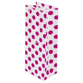 Sacola Para Vinho Fuchsia bolinhas
