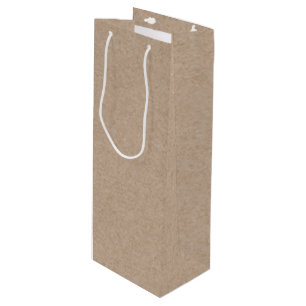Sacola Para Vinho Fundo do papel de embalagem de Brown Impresso