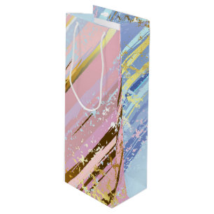 Sacola Para Vinho Fundo Rosa Texturizado