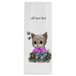 Sacola Para Vinho Gato de Gato e Borboleta