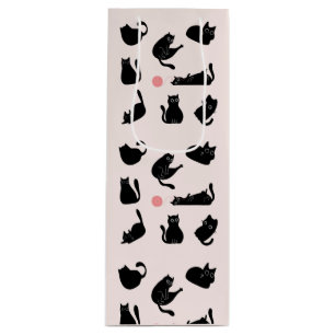Sacola Para Vinho Gatos Pretos bobos