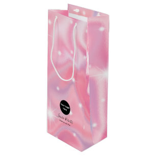 Sacola Para Vinho Gelado Elegante - Saco de Presente Holográfico Iri