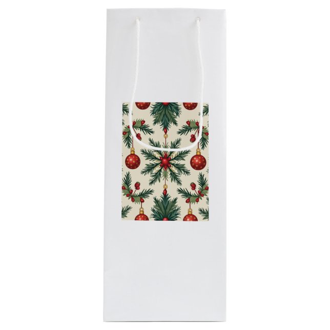 Sacola Para Vinho Gift Bag (Natal) (Frente)