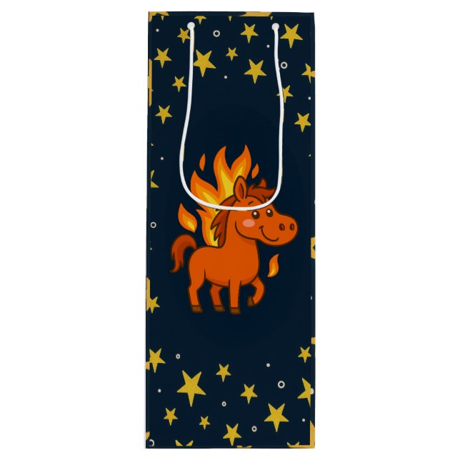 Sacola Para Vinho Gift Bag with red horse (Frente)