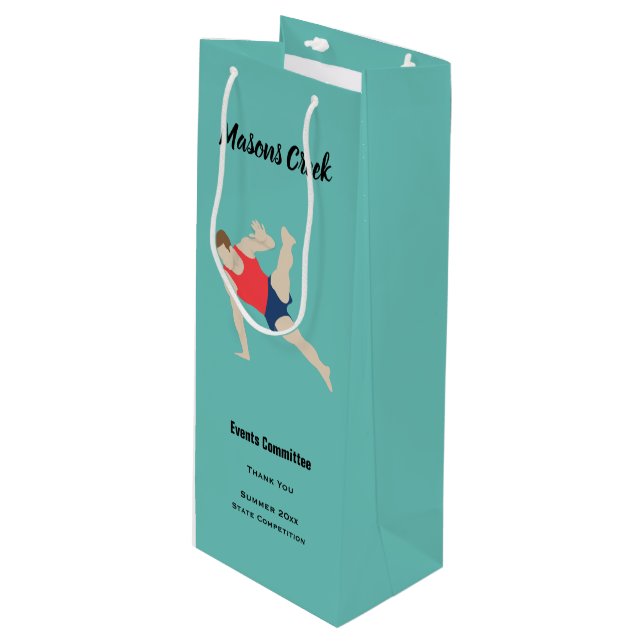 Sacola Para Vinho Ginasta Masculino (Frente inclinada)