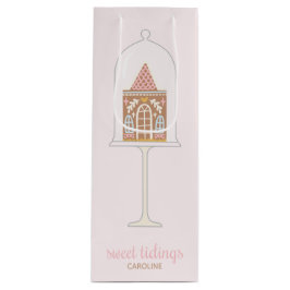 Sacola Para Vinho Gingerbird House Gift Bag