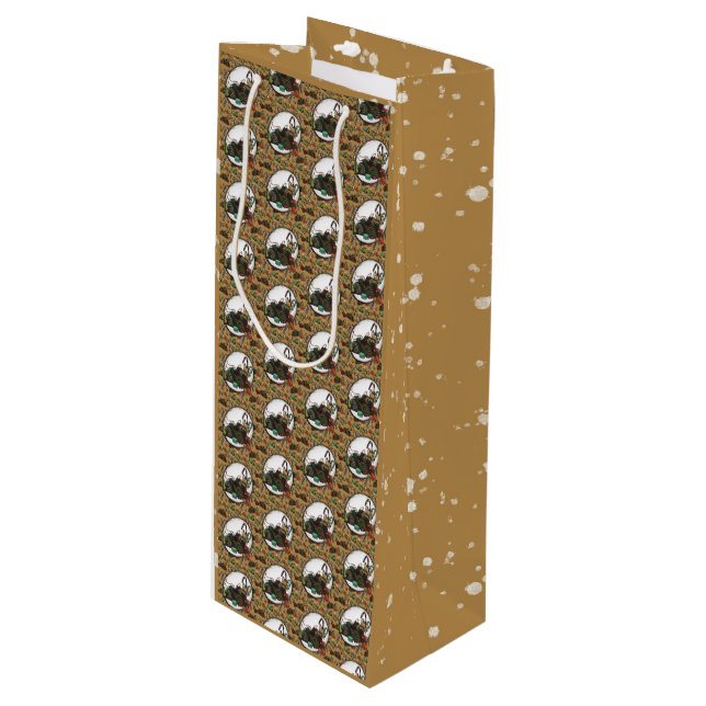 Sacola Para Vinho Gingerbread Man- Coco (Frente inclinada)