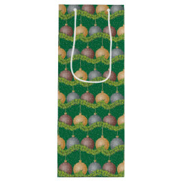 Sacola Para Vinho Glândulas de Natal e ornamentos