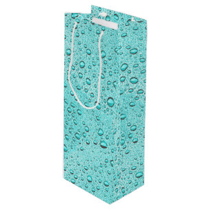 Sacola Para Vinho Gotas aquamarinas