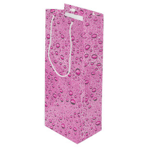 Sacola Para Vinho Gotas de água rosa quente